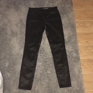 Skinny Black Leather Jeans